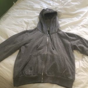 Grey zip up hoodie